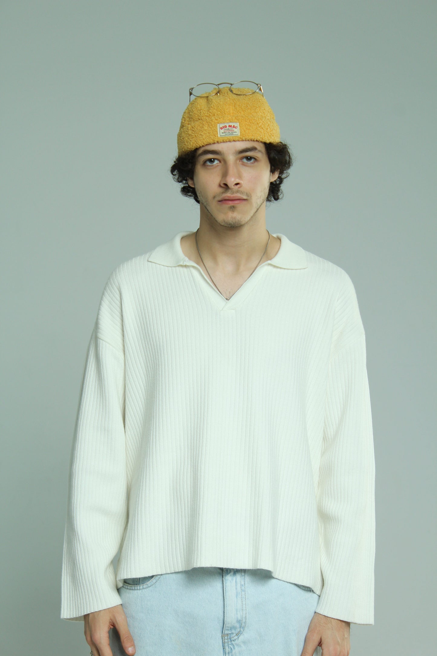 White Polo Sweatshirt
