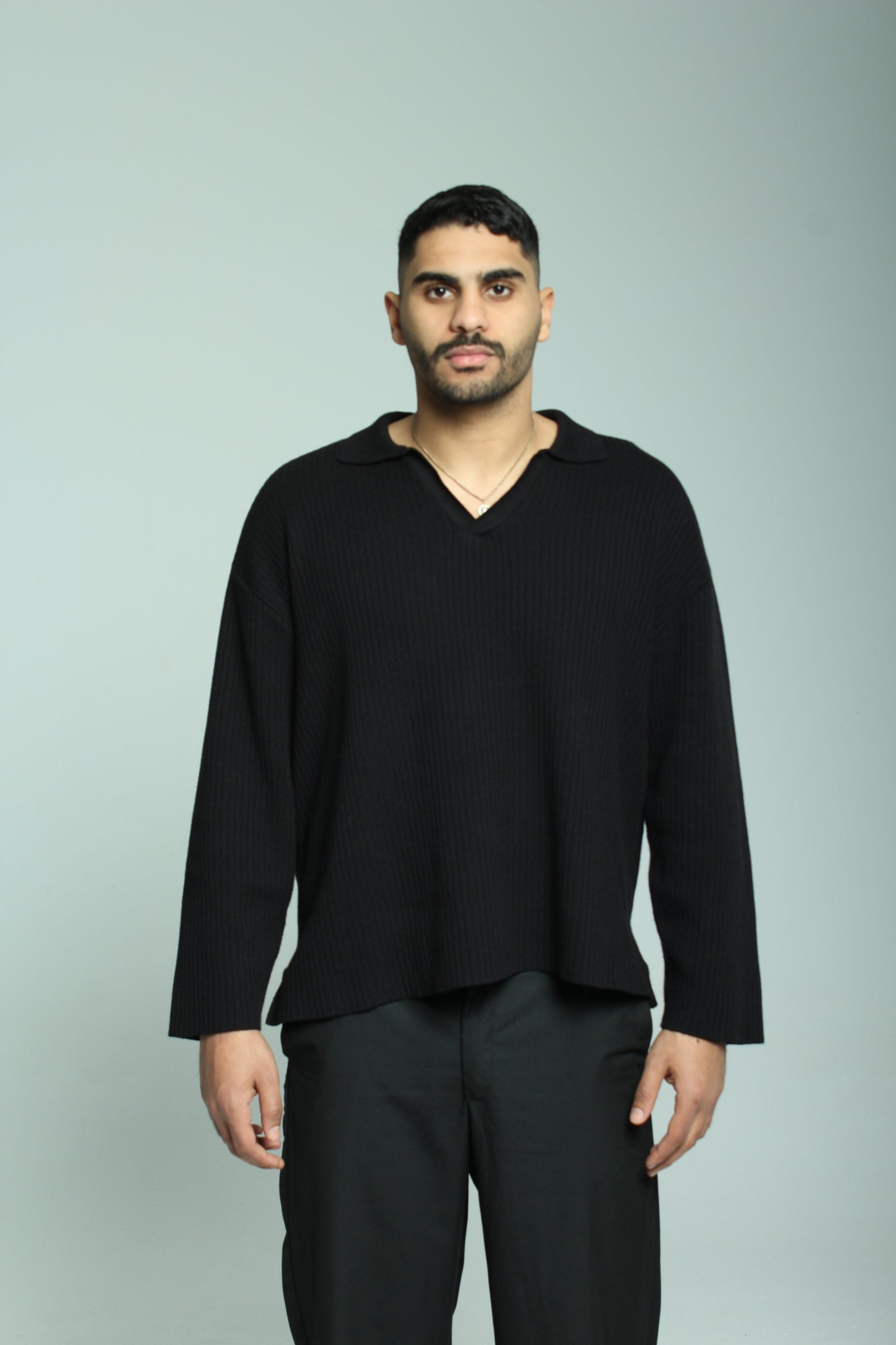 Black Polo Sweater